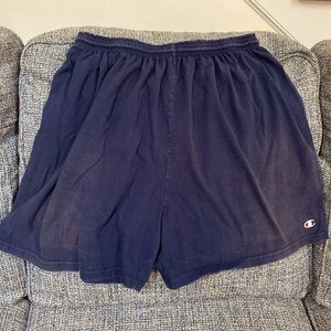 Champion Men’s Navy Blue Athletic Shorts, Size LX (40-42)